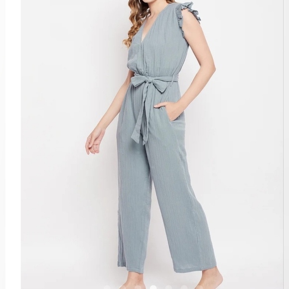 #058 Sz S / Sim & Sam Sleeveless Slate Women's Jumpsuit - Picture 8 of 14